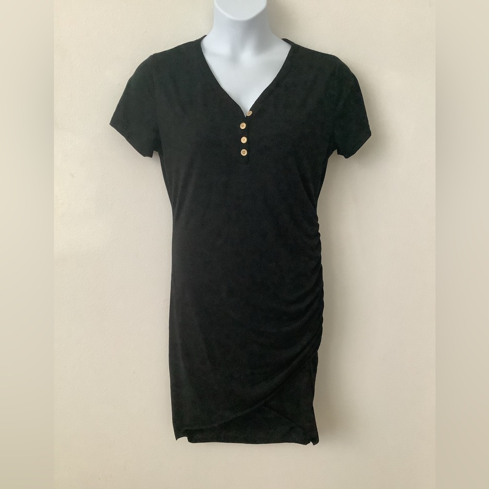 BTFBM Relaxed Casual Black Dress. High-Low.